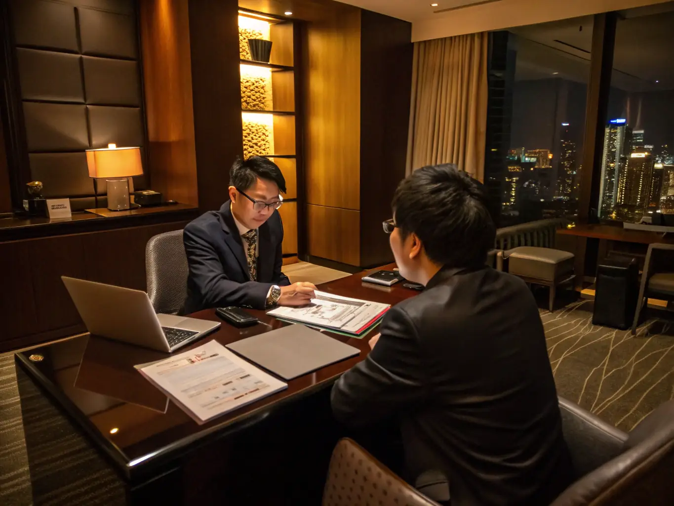A professional consultant from PACO GROUP INTERNATIONAL LLC is shown advising a client in a modern office setting, emphasizing the company's expert advisory services.